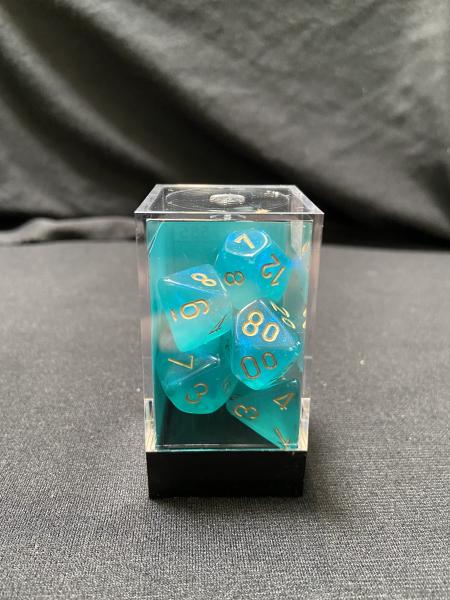 Chessex Borealis Teal/Gold 7-Die Set picture