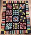 Batik Pin Wheels & Stars Quilt