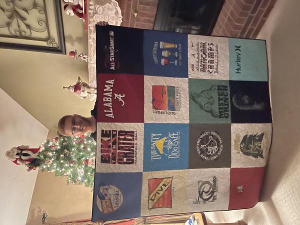 Custom Memory Quilt - custom photo or t-shirt quilt picture