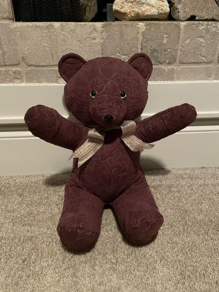 Custom Memory Bear- quilted memory bear or other memory item picture