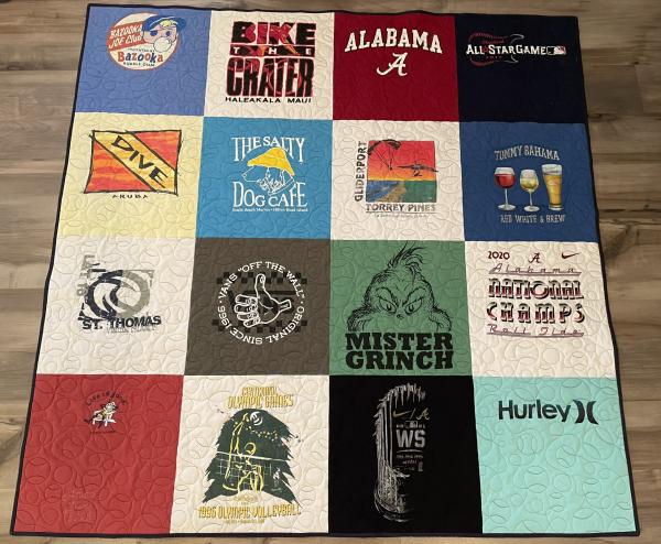 Custom Memory Quilt - custom photo or t-shirt quilt picture