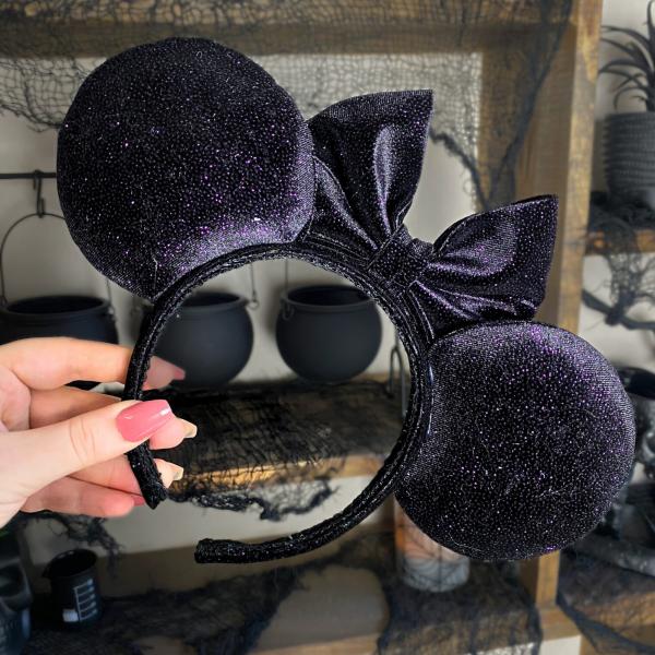 Purple Sparkly Minnie Mouse Ears | Purple Halloween Ears for Disney picture