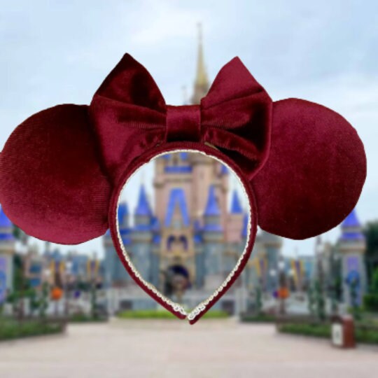 Gold Velvet Minnie Mouse Ears | Gold Mouse Ears picture