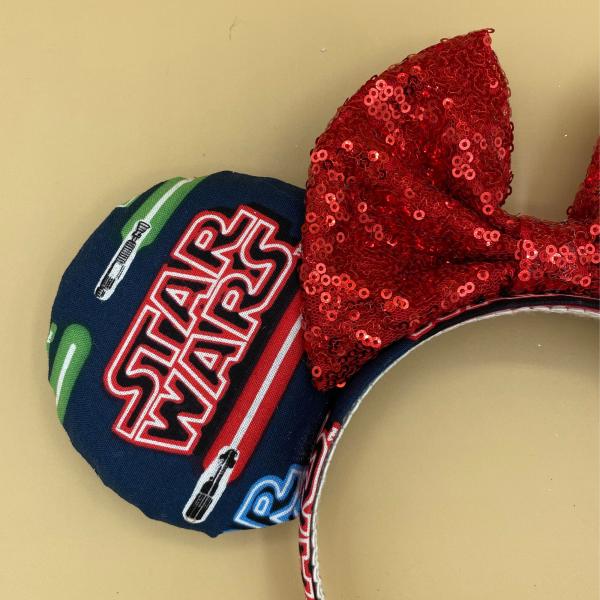 Red Lightsaber Star Wars Minnie Mouse Ears | Dark Side Disney Ears picture