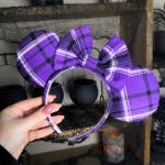 Purple Plaid Minnie Ears | Plaid Halloween Ears