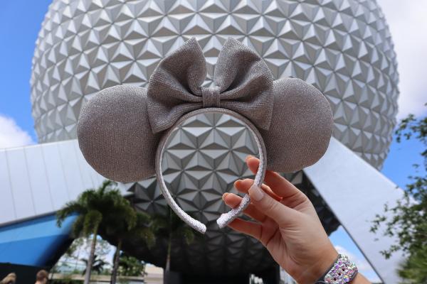 Silver Sparkly Minnie Mouse Ears | Princess Cinderella Minnie Ears picture