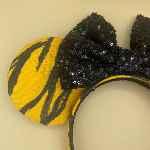 Tiger Print Minnie Mouse Ears | Animal Print Disney Ears | Animal Kingdom Ears picture