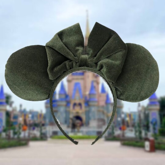 Sparkly, Dusty Pink Velvet Minnie Mouse Ears | Pink Velvet Disney Ears picture