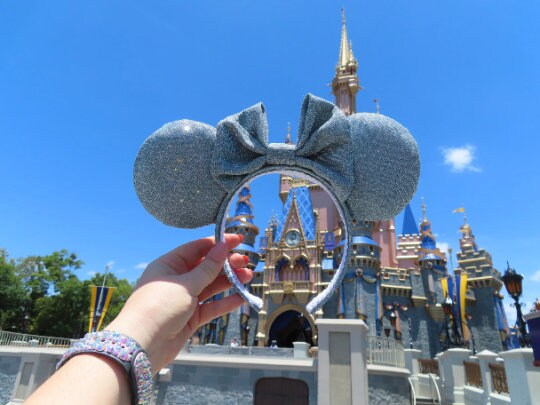 Fuschia Sparkly Minnie Mouse Ears / Magenta Sparkly Minnie Ears picture