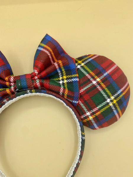 Red and Green Plaid Christmas Minnie Mouse Ears picture