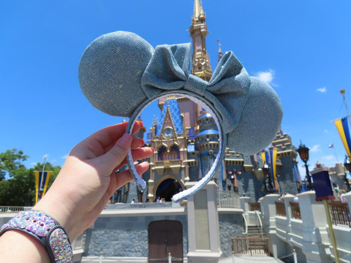 Light Blue Sparkly Minnie Mouse Ears | Cinderella Ears for Disney ...