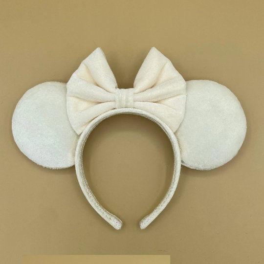 Orange Velvet Minnie Mouse Ears | Orange Disney Ears for Fall picture