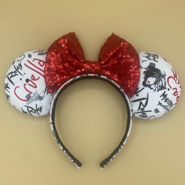 Cruella De Vil Ears | Cruella Minnie Ears | Disney Villains Ears picture