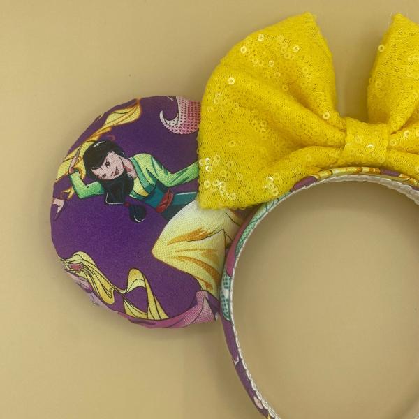 Mulan and Princesses Minnie Mouse Ears | Mulan Disney Ears | Purple and Yellow Ears picture