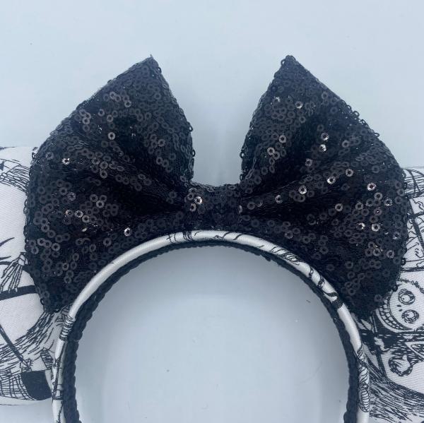 Nightmare Before Christmas Minnie Ears | Halloween Jack Skellington Ears picture