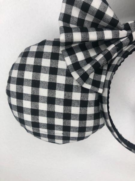 Gingham Minnie Ears | Black and White Mickey Ears picture