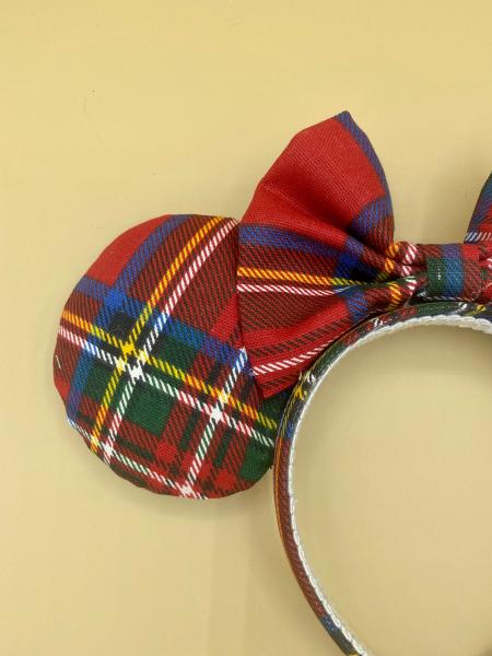 Red and Green Plaid Christmas Minnie Mouse Ears picture