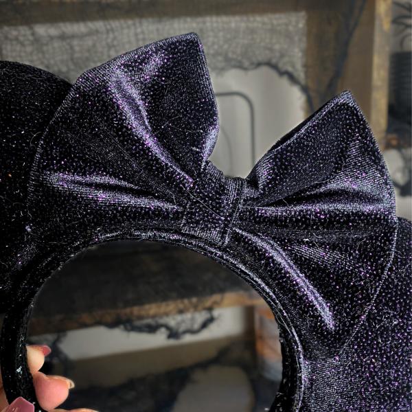 Purple Sparkly Minnie Mouse Ears | Purple Halloween Ears for Disney picture