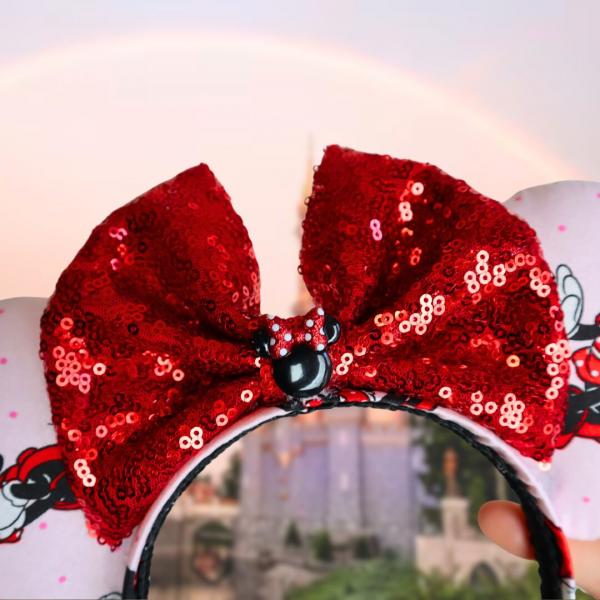 Pink Valentine's Day Minnie Ears | Pink Valentine Disney Ears (ONE PAIR ONLY) picture