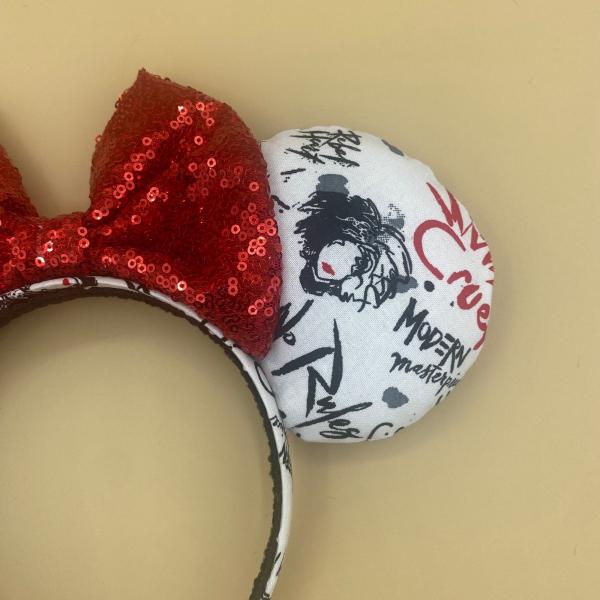 Cruella De Vil Ears | Cruella Minnie Ears | Disney Villains Ears picture