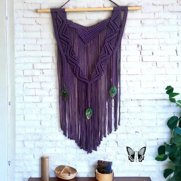 Peacock Macrame Tapestry