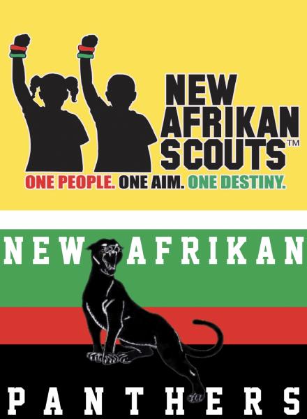 New Afrikan Scouts (and the) Malcolm X Grassroots Movement (two orgs marching together)