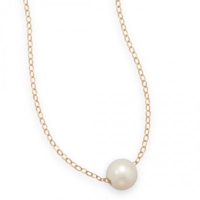 14k Gold Filled Floating Freshwater Pearl Necklace