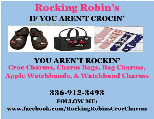 Rocking Robin's Croc Charms and Apple Watchbands