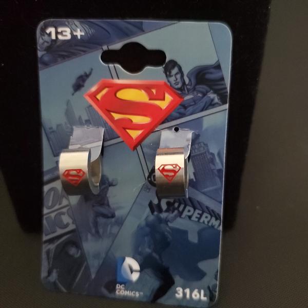 DC Superman hoop cuff earrings picture