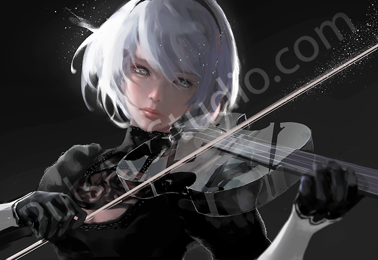 Nier: 2B "Sound of Silence" (Poster/Playmat/XL Canvas) picture