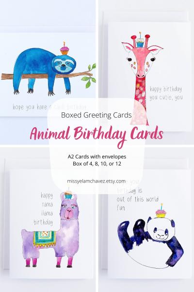Funny Animal Birthday Card Pack of 12 Cards - Eventeny