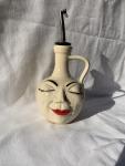 ceramic face olive oil decanter