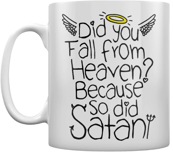 Did You Fall from Heaven? Because So Did Satan Mug picture