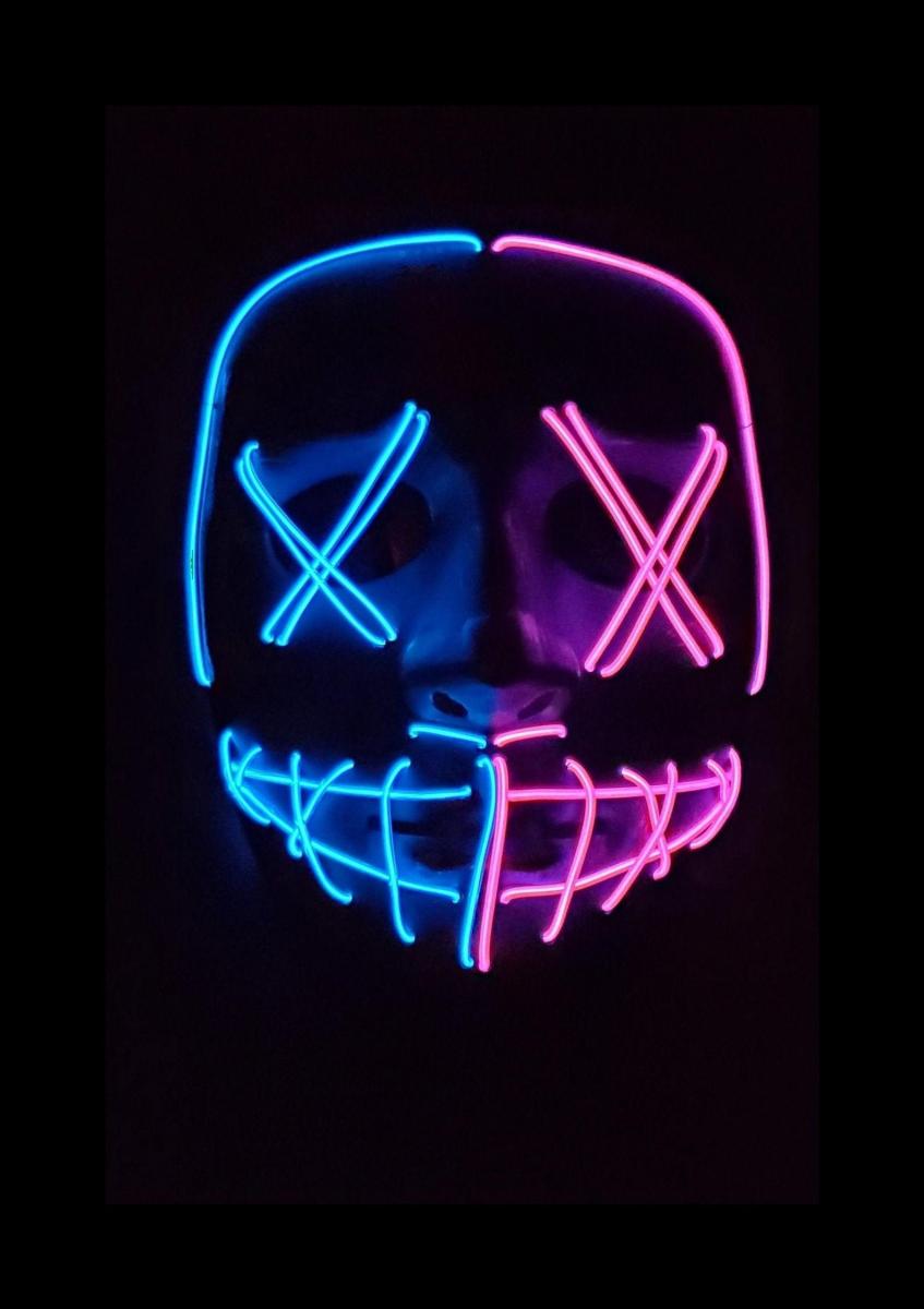 Double Color Neon Glow Mask - Eventeny