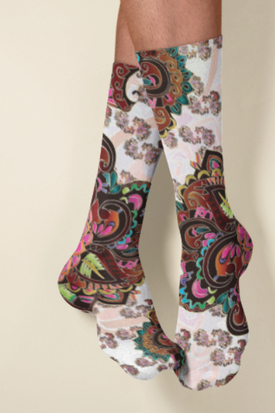 Paisley Long Socks