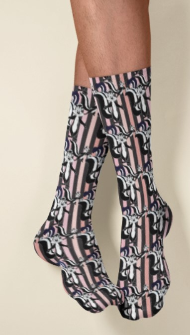 Pepe Pink Stripe Long Socks picture