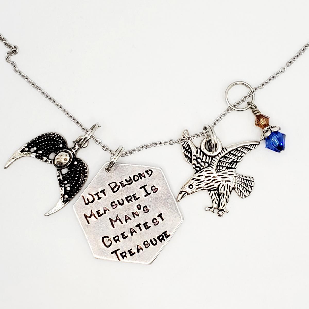 Wit Beyond Measure Is Man S Greatest Treasure Harry Potter Inspired Charm Necklace Eventeny