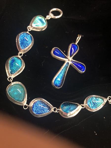 Royal Blue Cross & Bracelet picture