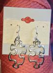 Earrings - Silver Puzzle