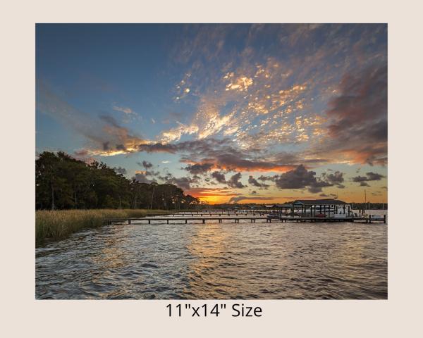 Island Sunset Nature Photography, Color Landscape Photo, Original Photographic Wall Art, Old Florida Art Photography, Scenic Waterscape picture