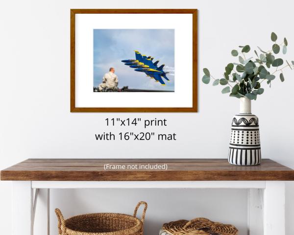 On the Flight Line, Fine Art Photograph, U.S. Navy Blue Angels, Flight Line Photo, Air Show Photograph, Patriotic Wall Décor, Gift for Him picture