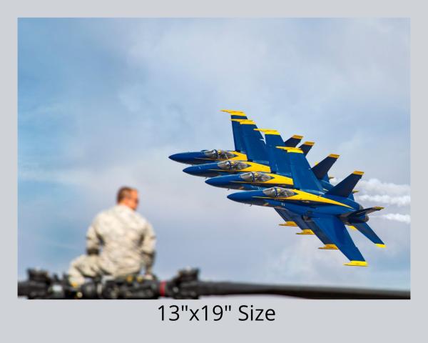 On the Flight Line, Fine Art Photograph, U.S. Navy Blue Angels, Flight Line Photo, Air Show Photograph, Patriotic Wall Décor, Gift for Him picture