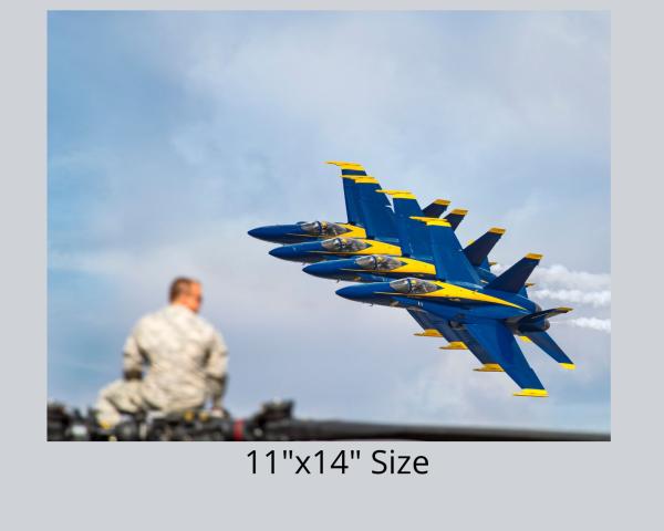 On the Flight Line, Fine Art Photograph, U.S. Navy Blue Angels, Flight Line Photo, Air Show Photograph, Patriotic Wall Décor, Gift for Him picture