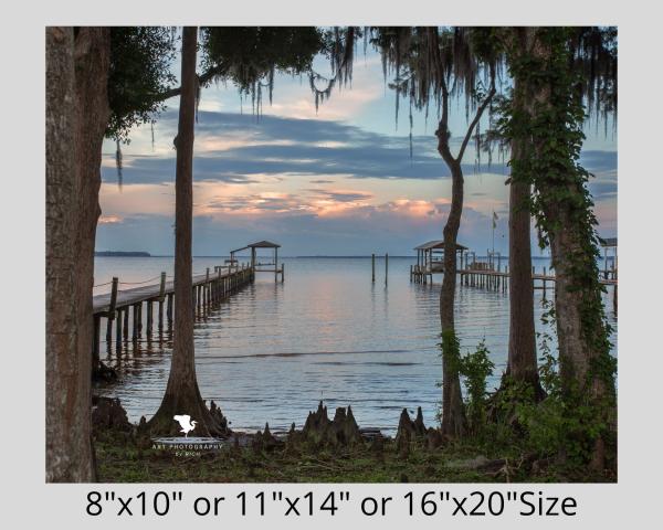 Old Florida at Dusk Original Nature Photograph, Fine Art Photograph, Scenic Waterscape, Florida Water Décor, Landscape Photo, Wall Artwork picture