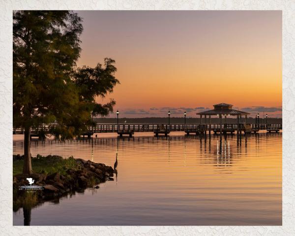 Sunrise Over Pier Fine Art Photograph, Nature Photograph, River Sunrise Wall Décor, Original Wall Art for Home/Office, Florida River Sunrise picture