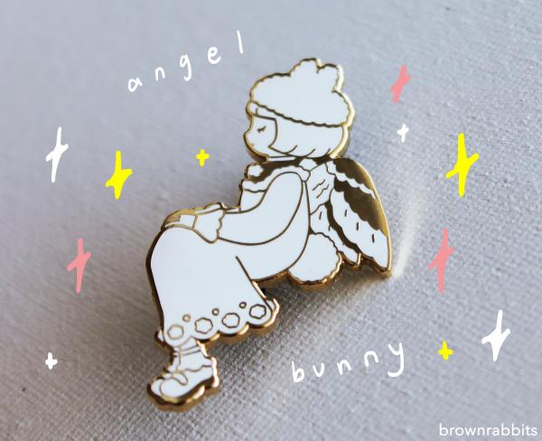 Angel Bunny Enamel Pin picture