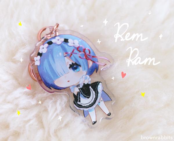 Rem & Ram Keychain picture
