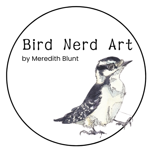 Bird Nerd Art by Meredith Blunt