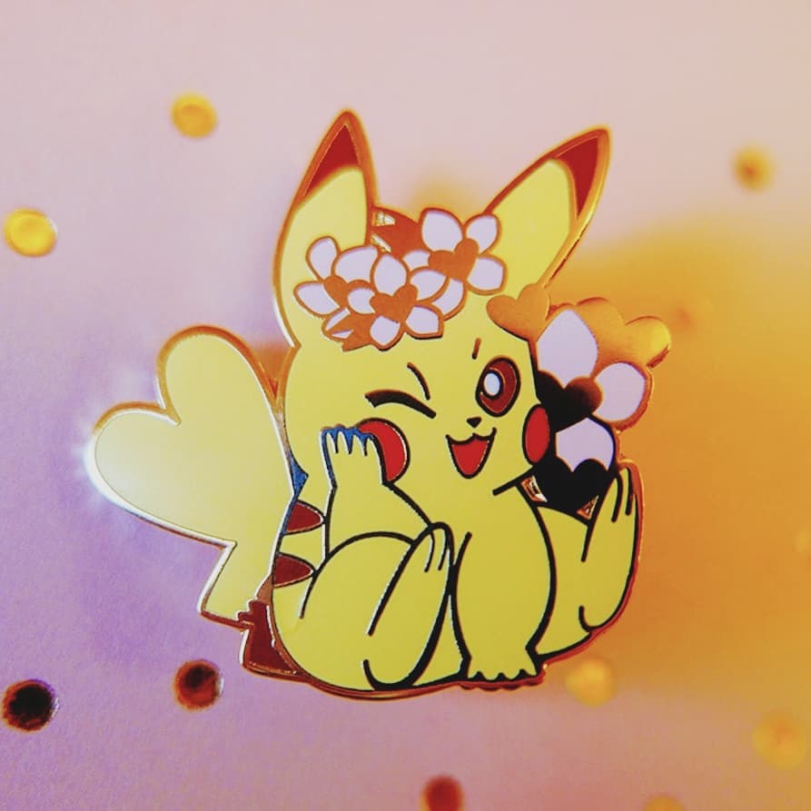 flower crown pikachu plush